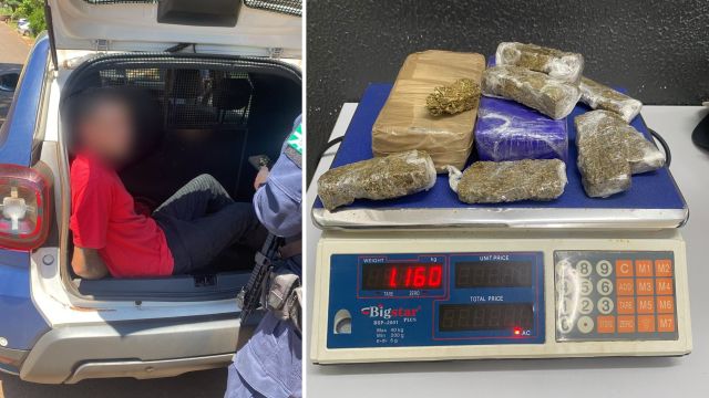 Imagem referente a notícia: Guarda Municipal apreende drogas e detém suspeito em abordagem no Três Lagoas, em Foz do Iguaçu