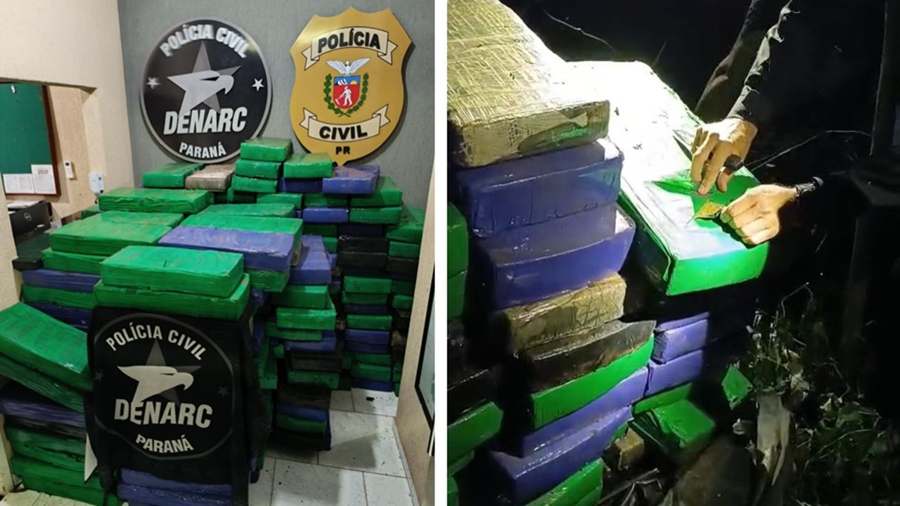Denarc apreende 2,5 toneladas de drogas em área rural de Itaipulândia e reforça combate ao tráfico no oeste do Paraná