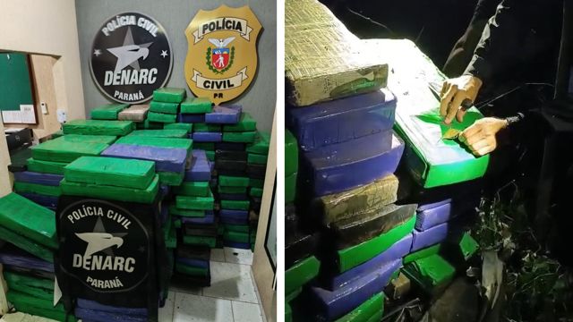Denarc apreende 2,5 toneladas de drogas em área rural de Itaipulândia e reforça combate ao tráfico no oeste do Paraná